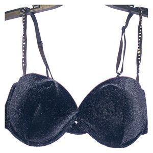 Frederick’s Black velvet and rhinestone bra